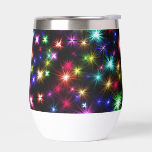 Farbenfrohe Sterne Feuerwerk Design
