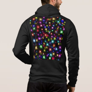 Farbenfrohe Sterne Feuerwerk Design Hoodie