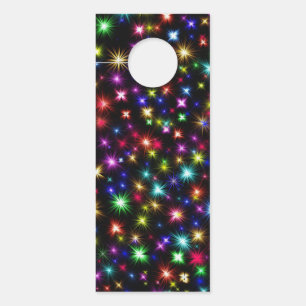 Farbenfrohe Sterne Feuerwerk Design Türanhänger