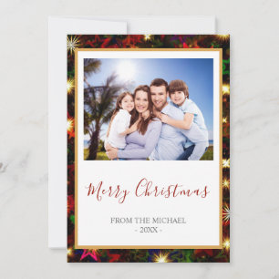 Farbenfrohe Sterne & Lichter Frohe Weihnachten Fot