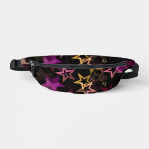 Farbenfrohe Sterne tanzen whimsisisch Bauchtasche