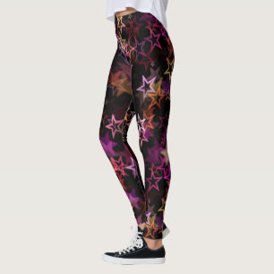 Farbenfrohe Sterne tanzen whimsisisch Leggings