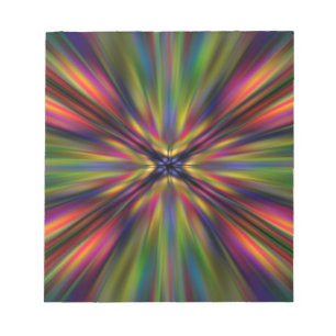 Farbenfrohe Sternexplosion Notizblock