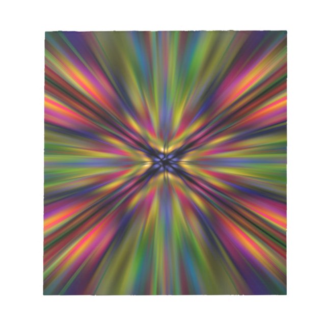 Farbenfrohe Sternexplosion Notizblock (Vorderseite)