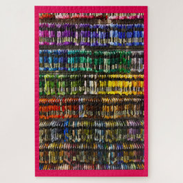 Farbenfrohe Stickerei Floss Thread Skeins Puzzle