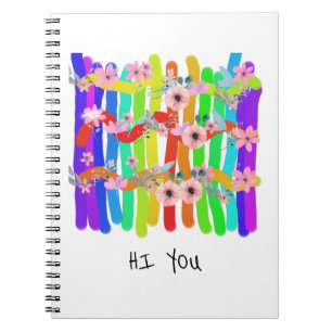 farbenfrohe Sticks für Blume Notebook Notizblock