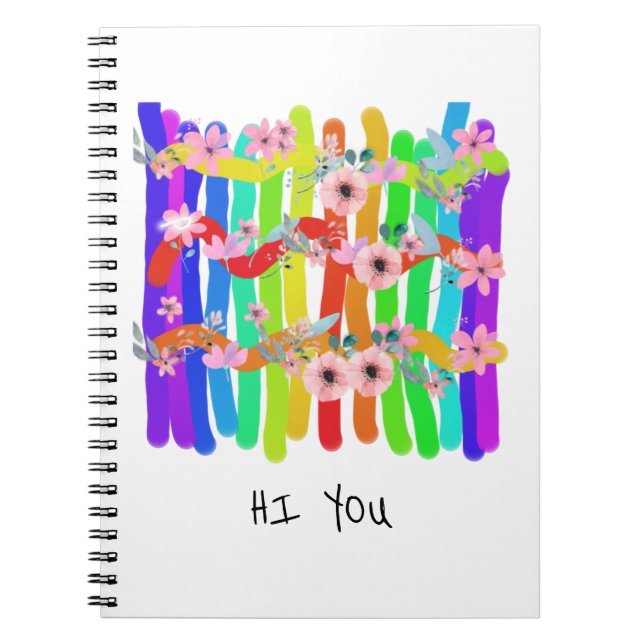 farbenfrohe Sticks für Blume Notebook Notizblock (Vorderseite)