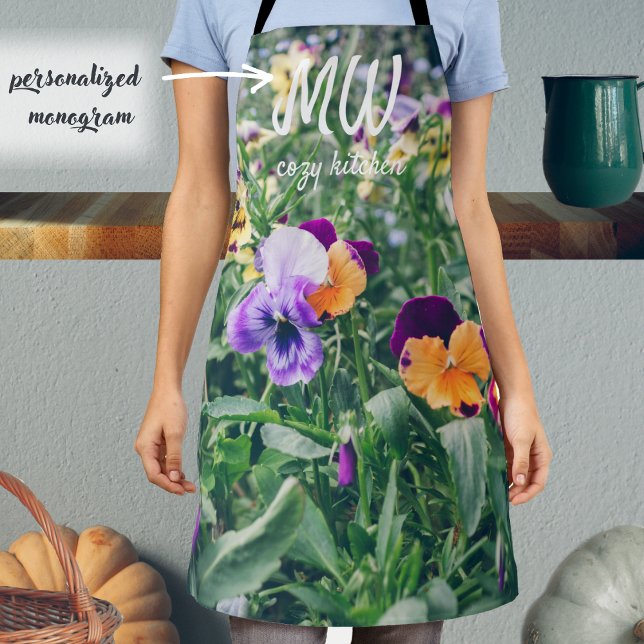 Farbenfrohe Stiefmütterchen im Sommergarten Schürze (Von Creator hochgeladen)