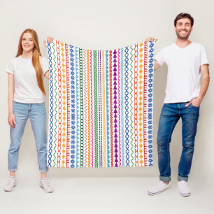 Farbenfrohe Stifte Fleecedecke