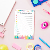 Farbenfrohe Stifte & Sterne Wichtige Liste zu tun