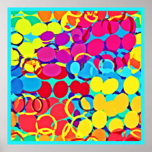 Farbenfrohe Stilelemente und Chic Spectrum Pattern Poster