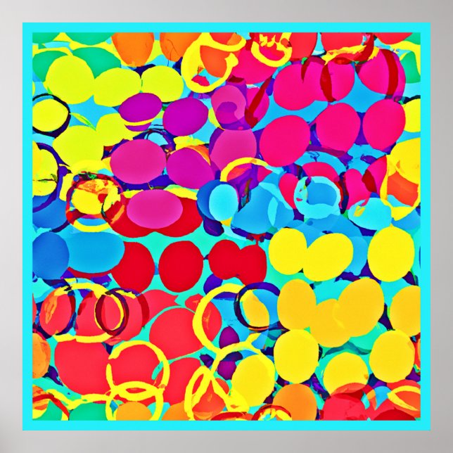 Farbenfrohe Stilelemente und Chic Spectrum Pattern Poster (Vorne)