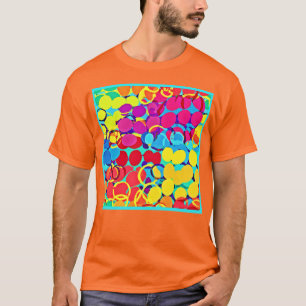 Farbenfrohe Stilelemente und Chic Spectrum Pattern T-Shirt