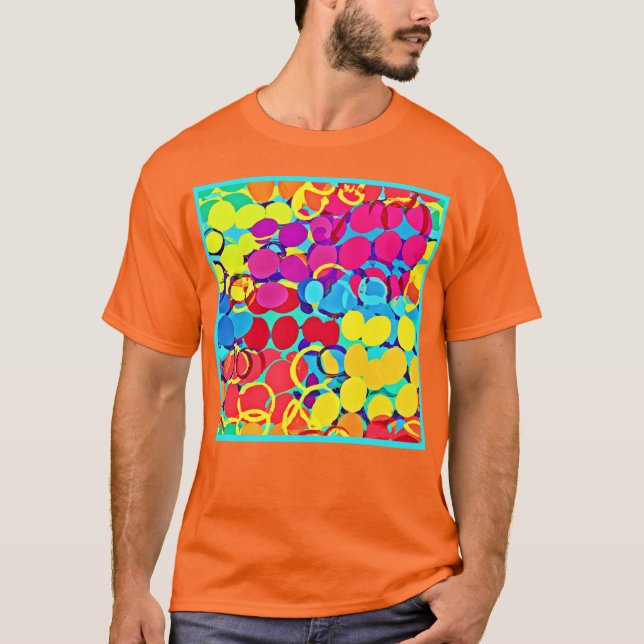Farbenfrohe Stilelemente und Chic Spectrum Pattern T-Shirt (Vorderseite)