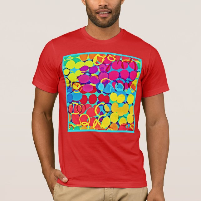 Farbenfrohe Stilelemente und Chic Spectrum Pattern T-Shirt (Vorderseite)