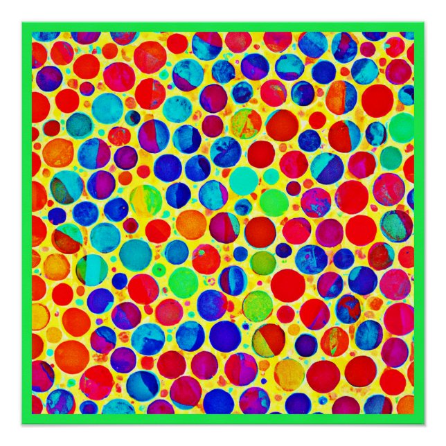 Farbenfrohe Stilelemente und elegantes Muster Poster (Vorderseite)