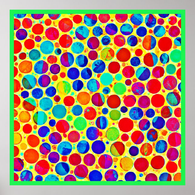 Farbenfrohe Stilelemente und elegantes Muster Poster (Vorne)