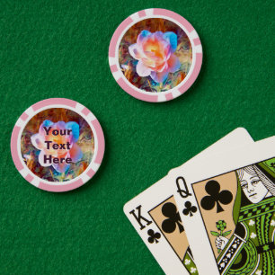 Farbenfrohe stilisierte Blume Pokerchips