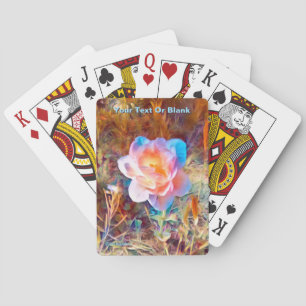 Farbenfrohe stilisierte Blume Spielkarten