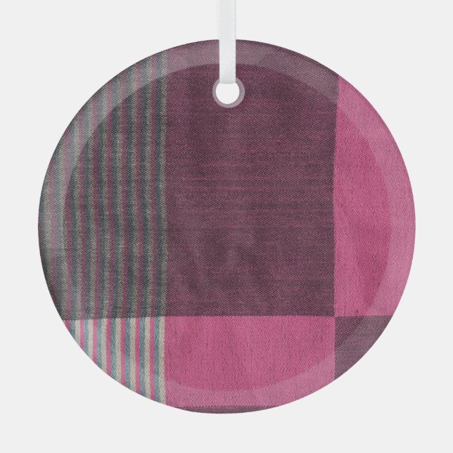 Farbenfrohe Stofffläche: Top-Ansicht. Ornament Aus Glas (Vorderseite)