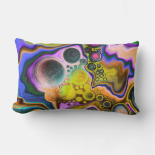 Farbenfrohe strahlende Flüssigkeit Art Pour Malere Lendenkissen
