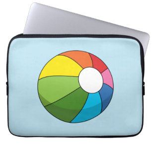Farbenfrohe Strandball Laptopschutzhülle