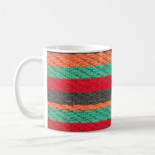 Farbenfrohe Strandhandtuchmarken Kaffeetasse