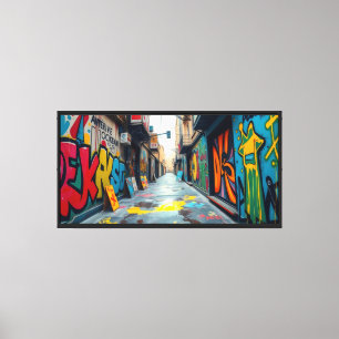 Farbenfrohe Street Art - Leinwanddruck