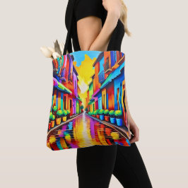 Farbenfrohe Street Scene Art