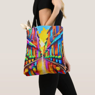 Farbenfrohe Street Scene Art