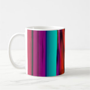 Farbenfrohe Streifen 717 Abstrakt Art Kaffeetasse