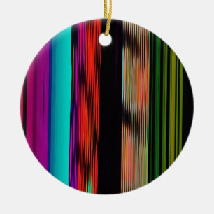 Farbenfrohe Streifen 717 Abstrakt Art Keramik Ornament