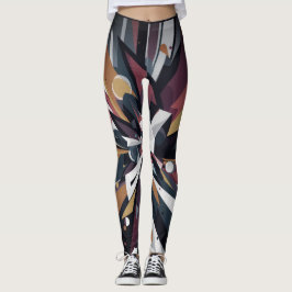Farbenfrohe Streifen auf einem Paar maßgeschneider Leggings