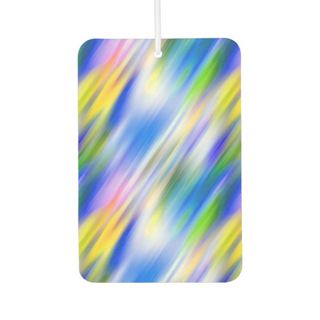 farbenfrohe Streifen Autolufterfrischer (Vorderseite)