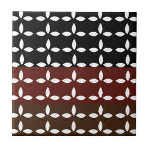 Farbenfrohe Streifen Geometrisches Blumenmuster Fliese