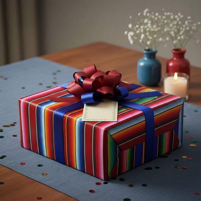 Farbenfrohe Streifen Geschenkpapier (Von Creator hochgeladen)