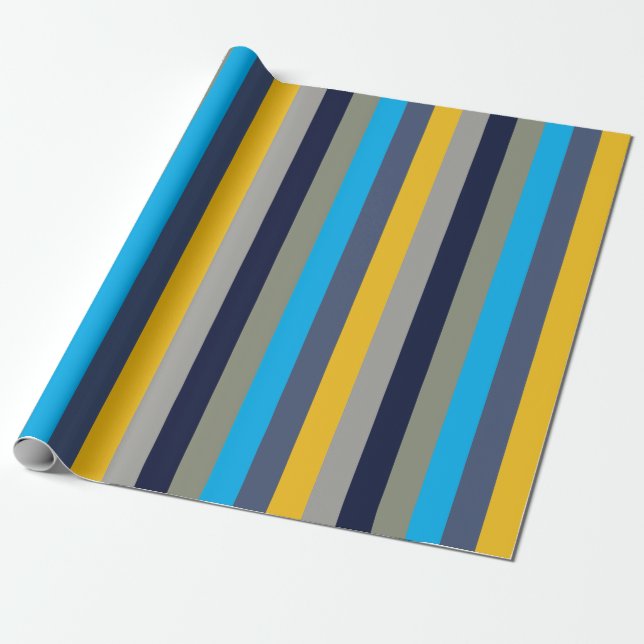 Farbenfrohe Streifen  Geschenkpapier (Ungerollt)