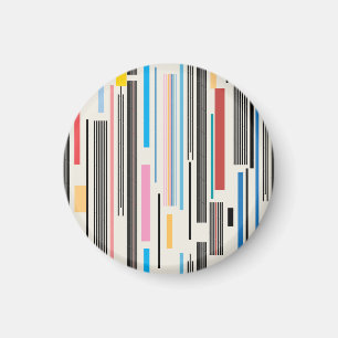Farbenfrohe Streifen: Grafischer Pattern-Mix Magnet