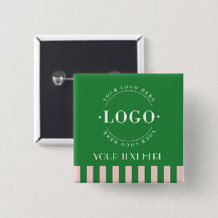 Farbenfrohe Streifen Ihr Firmenlogo Stylisch, kund Button