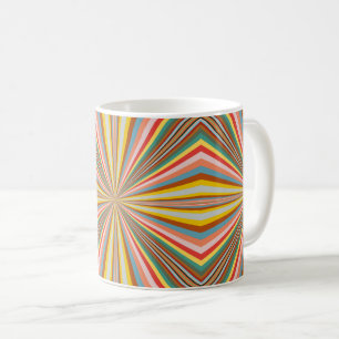 Farbenfrohe Streifen Kaffeetasse