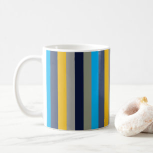 Farbenfrohe Streifen Kaffeetasse