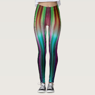 Farbenfrohe Streifen Leggings