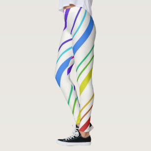 Farbenfrohe Streifen-Leggings Leggings