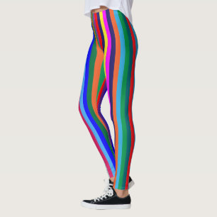 Farbenfrohe Streifen-Leggings Leggings