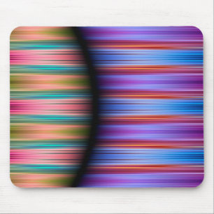 Farbenfrohe Streifen Mousepad