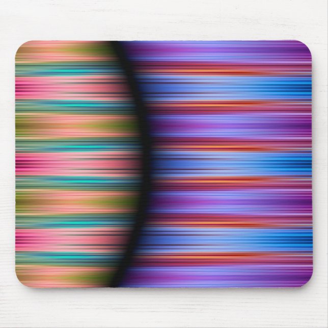 Farbenfrohe Streifen Mousepad (Vorne)
