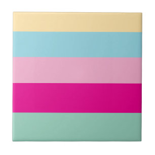 Farbenfrohe Streifen Muster Fliese