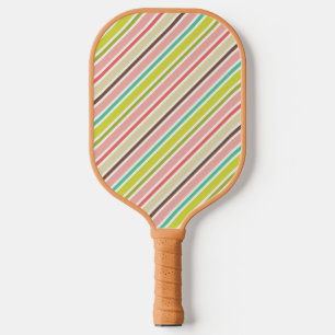 Farbenfrohe Streifen Pickleball Paddel Schläger