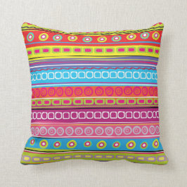 Farbenfrohe Streifen Pillow - SRF Kissen