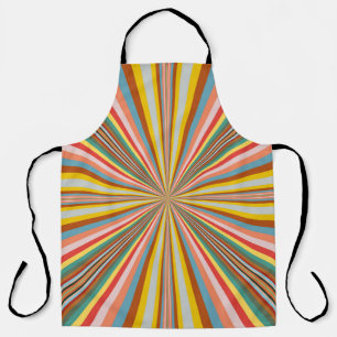 Farbenfrohe Streifen Schürze
